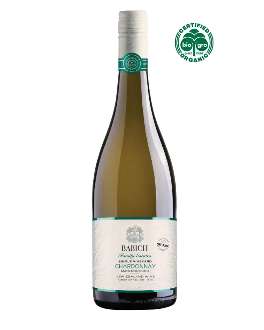2020 Babich Wines Family Estates Single Vineyard Organic Chardonnay