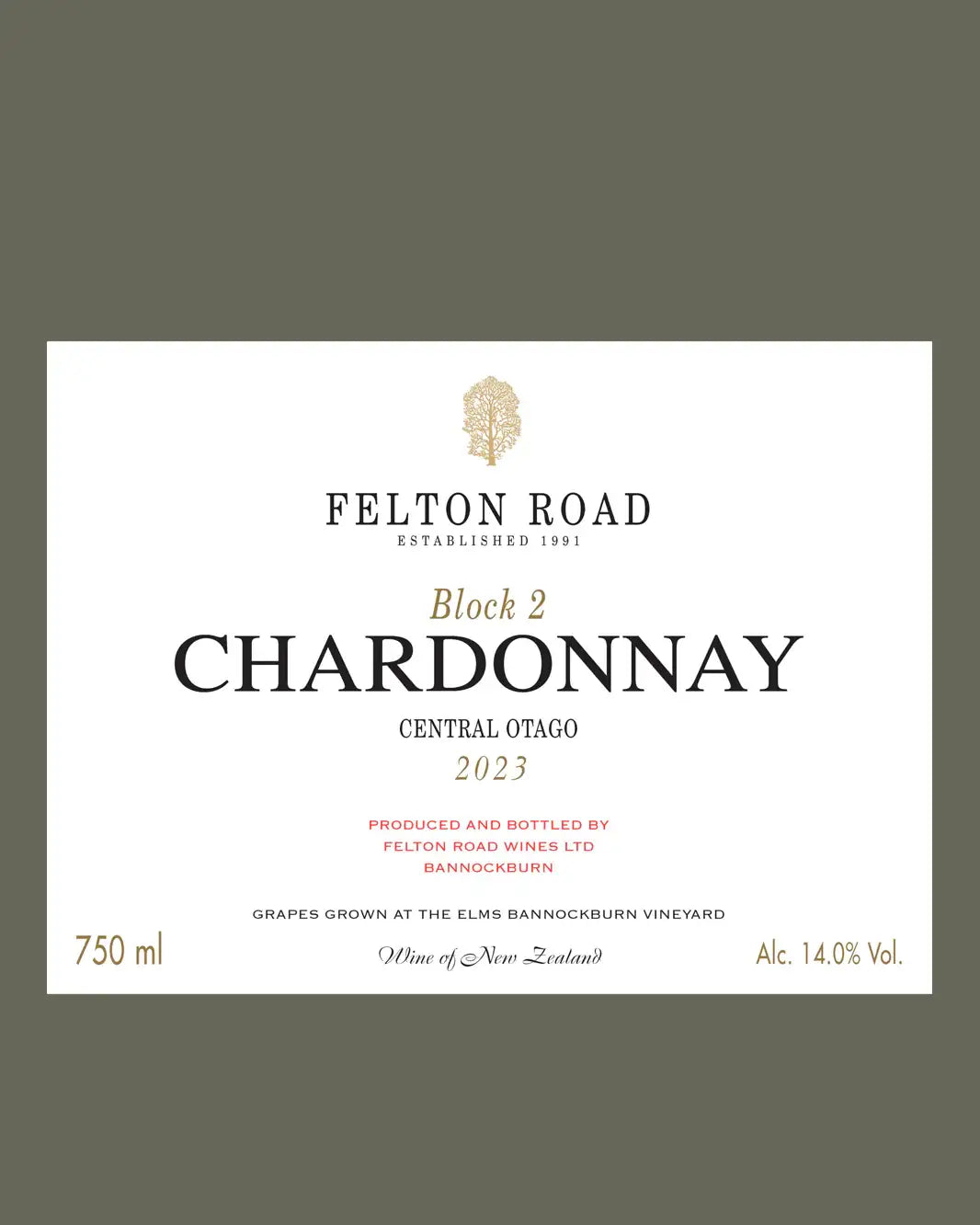2023 Felton Road Block 2 Chardonnay 