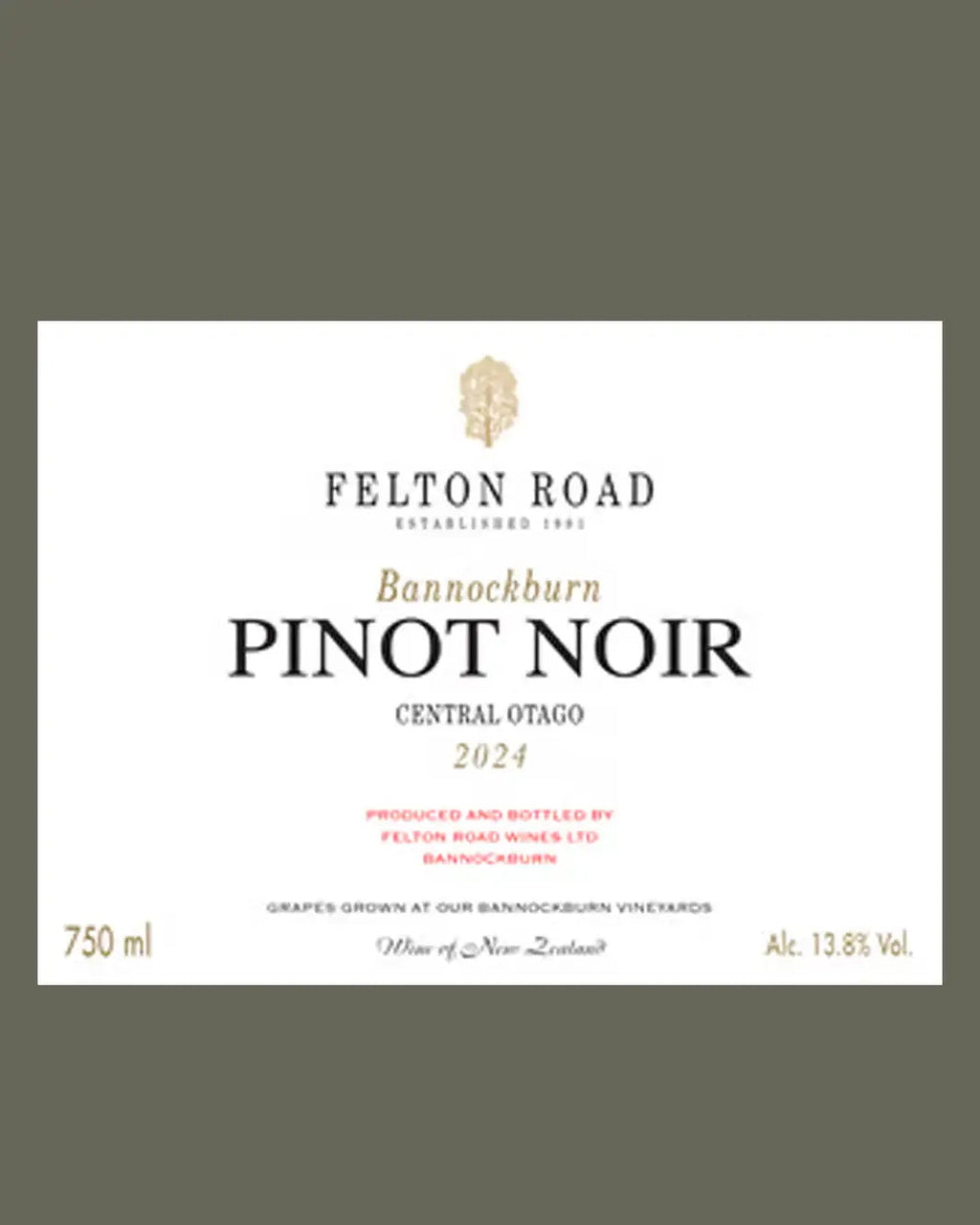 2024 Felton Road Bannockburn Pinot Noir 750ml
