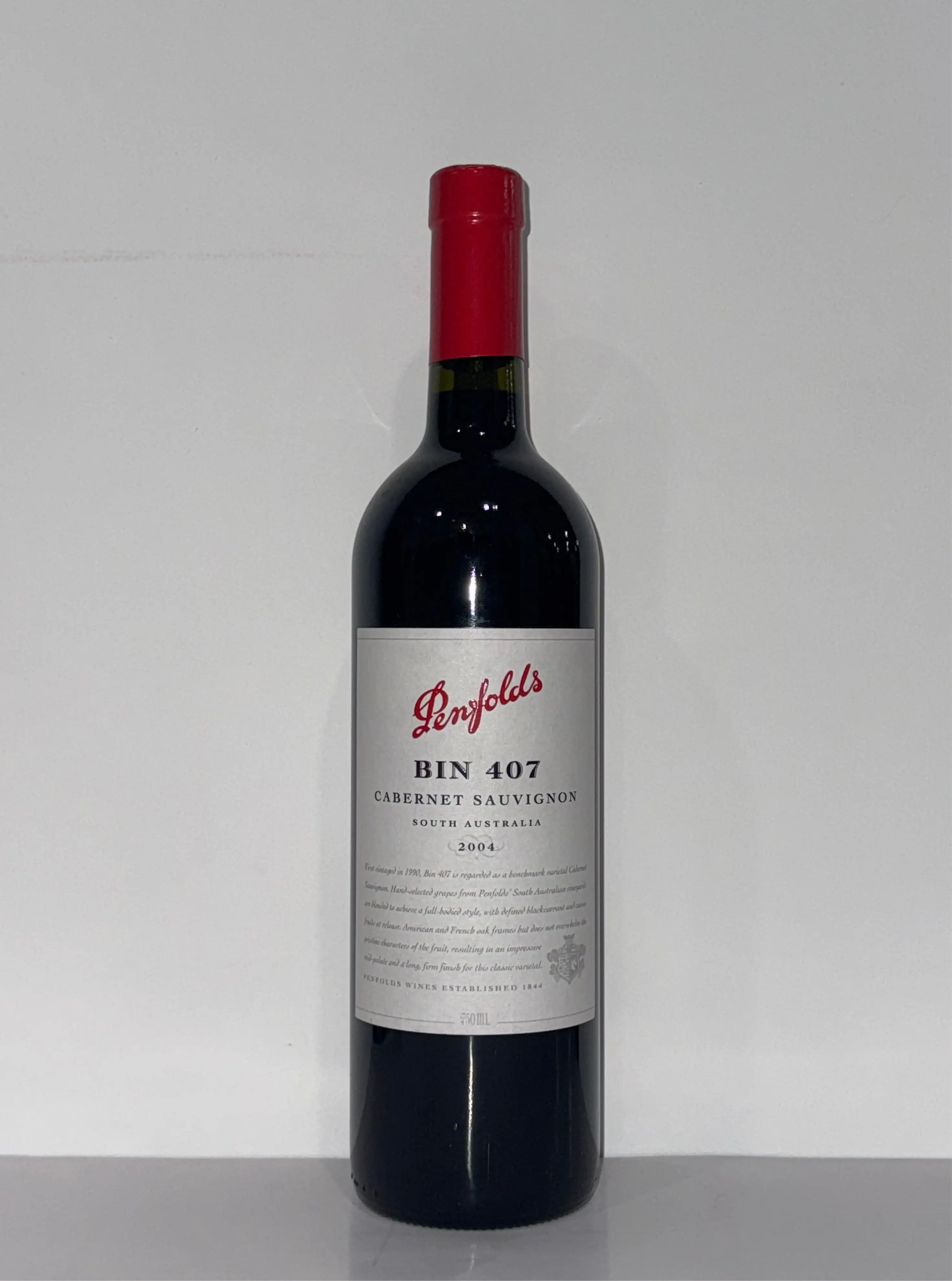 2004 Penfolds Bin 407 Cabernet Sauvignon 